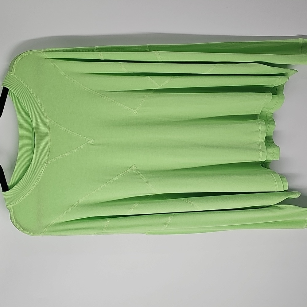 Free People Movement Lime‎ Green Crew Neck Long Sleeve Oversized Top - Picture 4 of 10